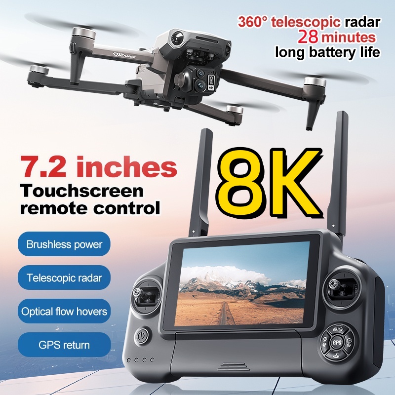 8K 3 Axis Gimbal Brushless 7.2 - Fpv Brushless Rc Drone 4K ulasan dan harga