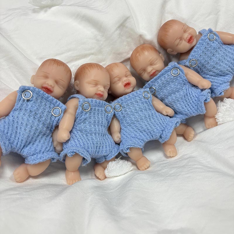 5pcs/set 4inches Handmade High - Reborn Baby Doll Silicone Realistic ulasan dan harga