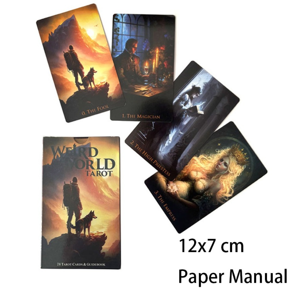 12*7cm Weird World Tarot 78 Ca - Tarot Cards Deck With Guidebook ulasan dan harga