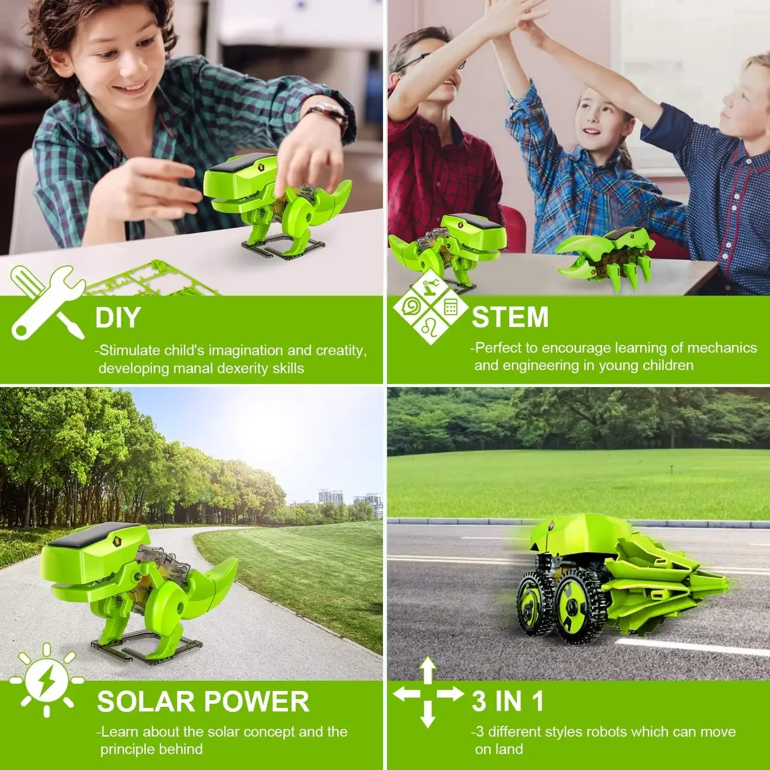 Assemble Solar Robot Kit 3 in  - Stem Solar Robot Kit For Kids ulasan dan harga