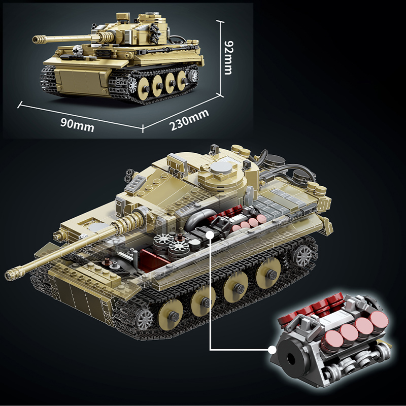 Military 1000Pcs Germany Tiger - Lego Compatible Military Tank ulasan dan harga