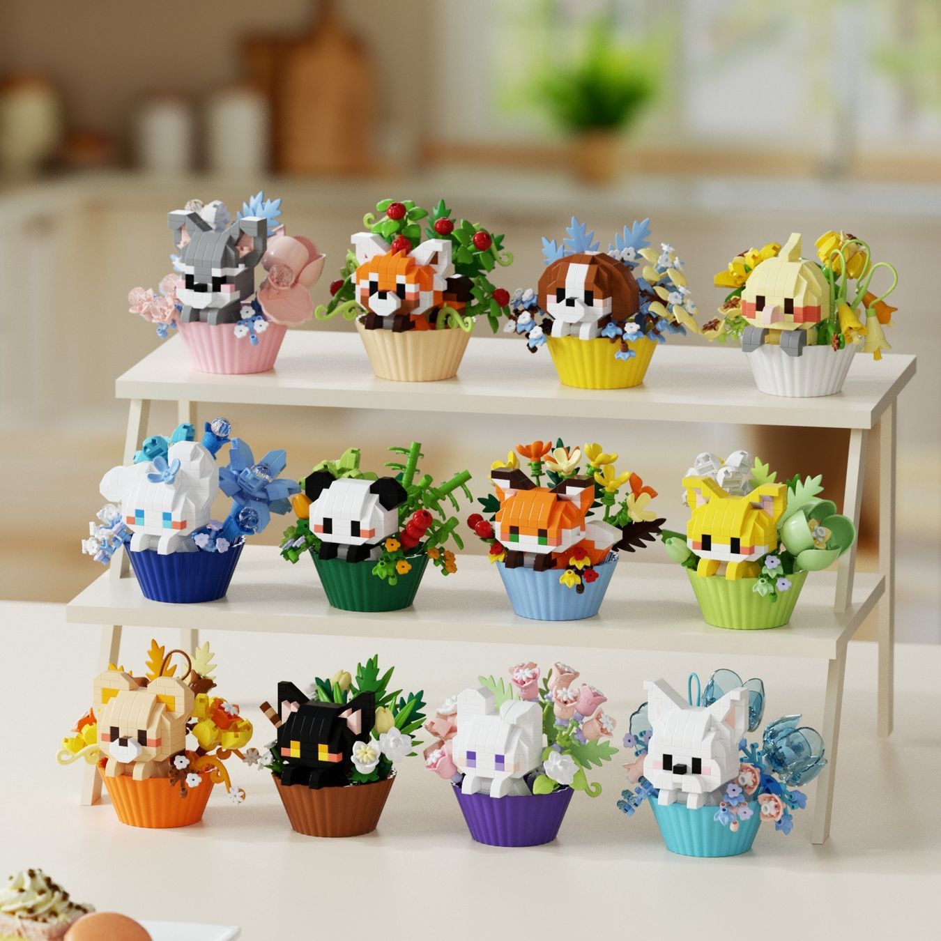Cute dessert-style animal seri - Building Blocks ulasan dan harga