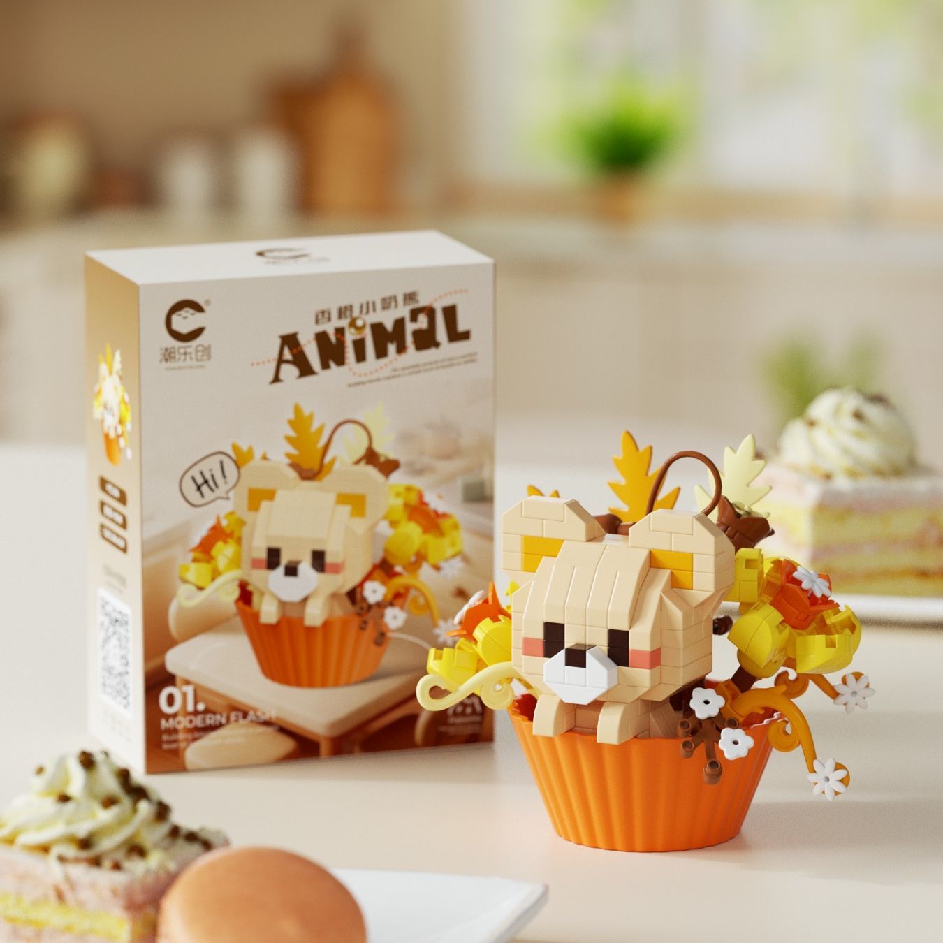 Cute dessert-style animal seri - Building Blocks ulasan dan harga