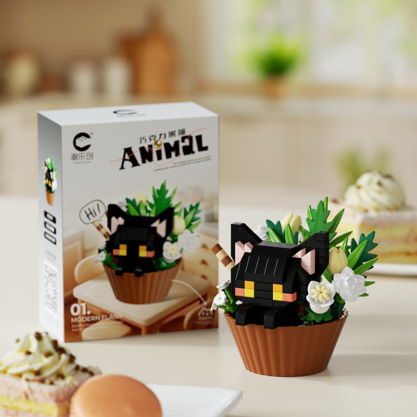 Cute dessert-style animal seri - Building Blocks ulasan dan harga