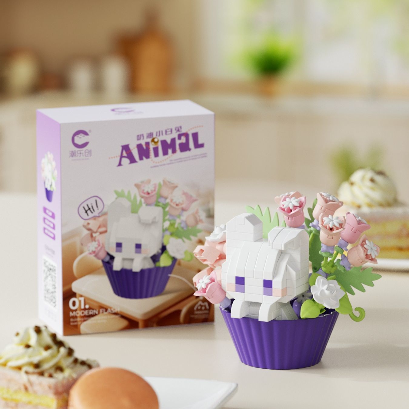 Cute dessert-style animal seri - Building Blocks ulasan dan harga