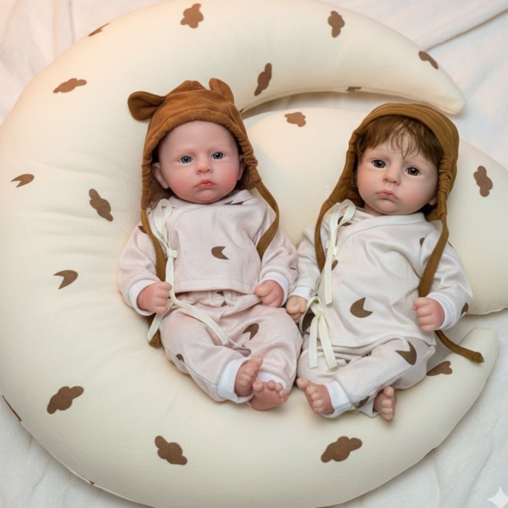 AnjoDoll 33CM Painted/Unpainte - Reborn Baby Doll Silicone Realistic ulasan dan harga