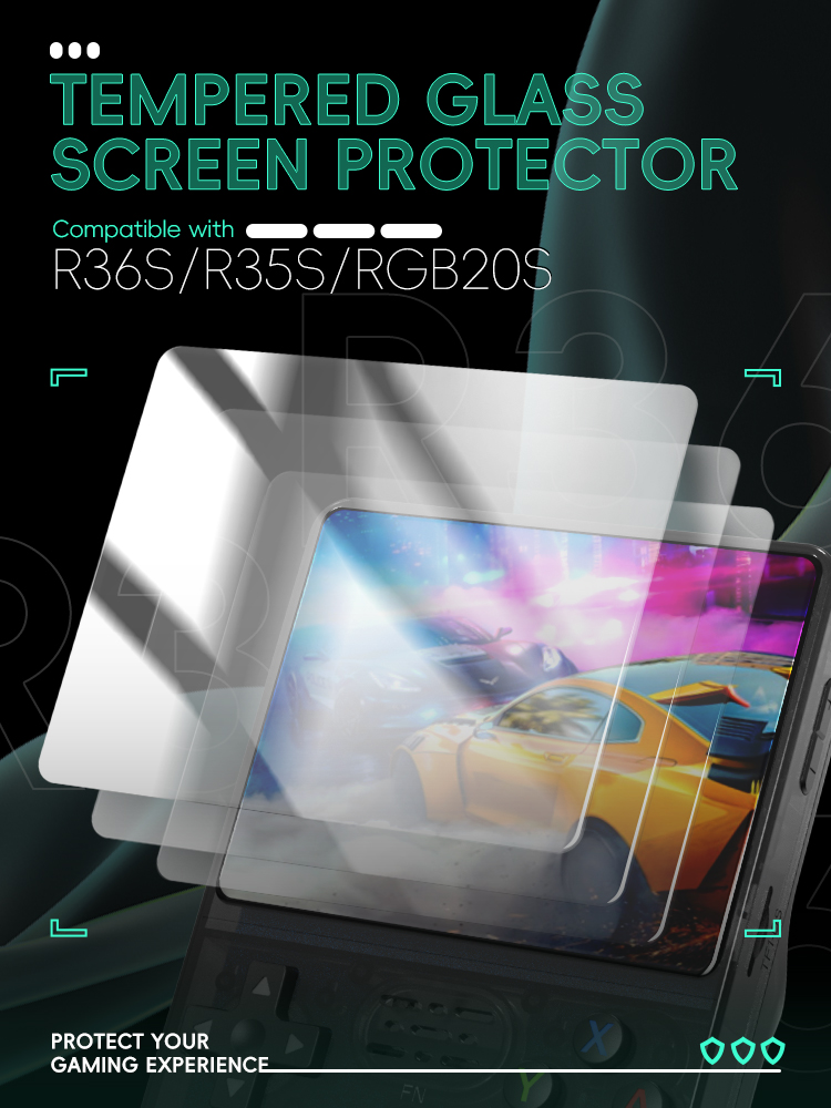 DATA FROG Tempered Glass Scree - Retro Handheld Game Console R36S ulasan dan harga
